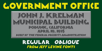 Government Office JNL Font Poster 1