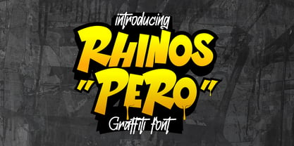 Rhinos Pero Font Poster 2
