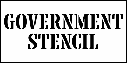 Government Stencil JNL Font Poster 2