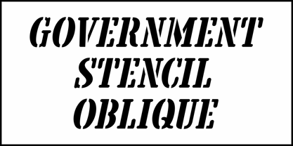 Government Stencil JNL Font Poster 4