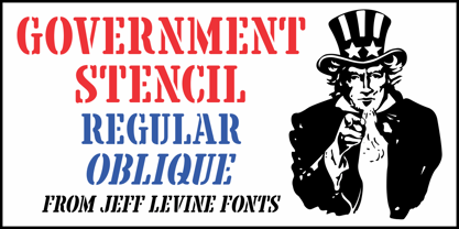 Government Stencil JNL Font Poster 1