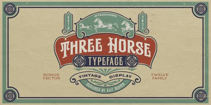Three Horse Font Poster 1