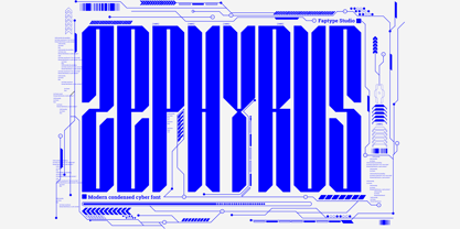 Zephyrus Cyber Font Poster 1