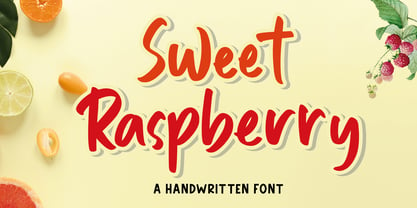 Sweet Raspberry Fuente Póster 1