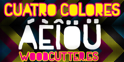 Cuatro Colores Font Poster 3