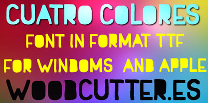 Cuatro Colores Font Poster 5