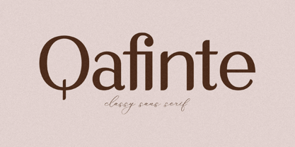 Qafinte Font Poster 1