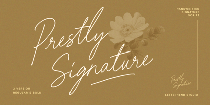 Prestly Signature Font Poster 1