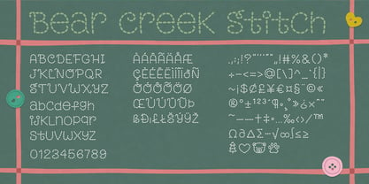 Bear Creek Stitch Font Poster 5