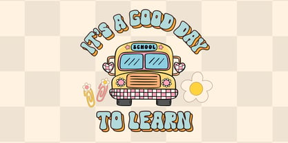 Groovy Teacher Font Poster 5