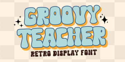 Groovy Teacher Font Poster 1