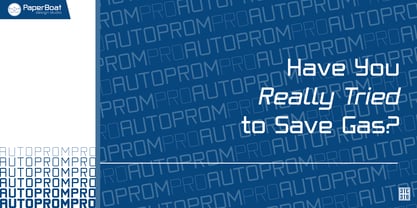 Autoprom Pro Font Poster 8