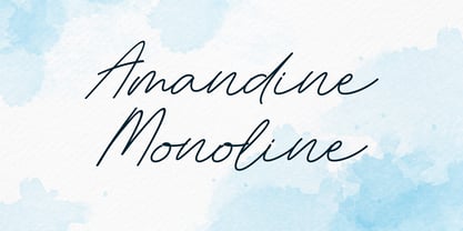 Amandine Monoline Font Poster 1