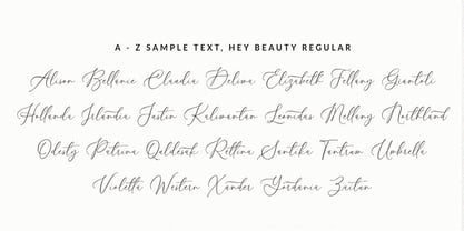 Hey Beauty Font Poster 2