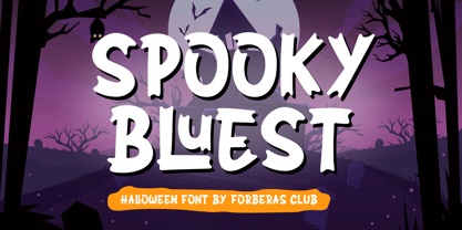 Spooky Bluest Font Poster 1