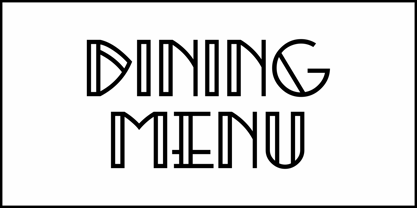 Dining Menu JNL Font Poster 2