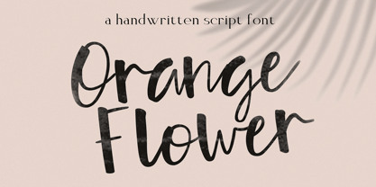 Orange Flower Font Poster 1