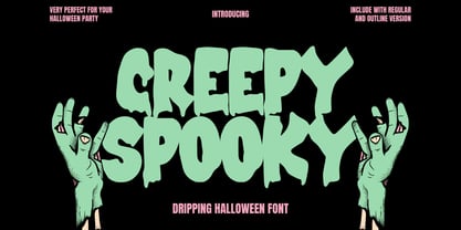 Creepy Spooky Font Poster 1