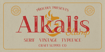 Alkalis Stamp Font Poster 1