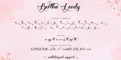 Bertha Lovely Font Poster 7