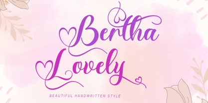 Bertha Lovely Font Poster 1