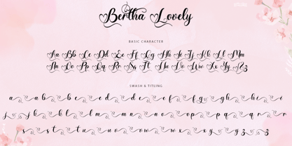 Bertha Lovely Font Poster 6