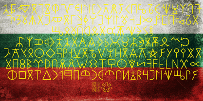 Ongunkan Proto Bulgarian Runic Fuente Póster 3