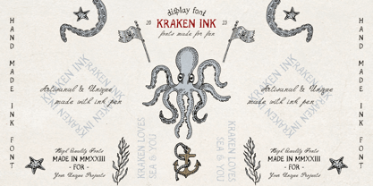 Kraken Ink Font Poster 4