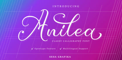 Anilea Script Font Poster 1