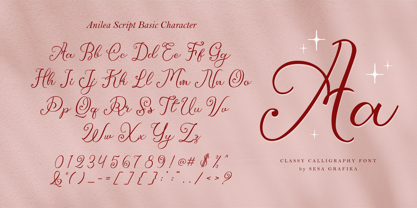 Anilea Script Font Poster 10