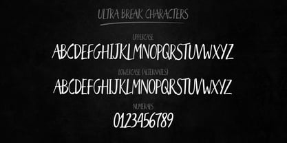 Ultra Break Font Poster 8
