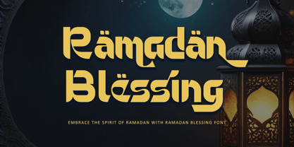 Ramadan Blessing Font Poster 1