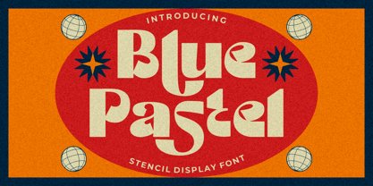 Bleu Pastel Police Poster 1