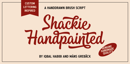 Shackie Handpainted Font Poster 1