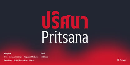 Pritsana Font Poster 1