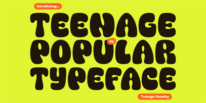 Teenage Popular Font Poster 1