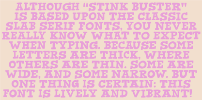 Stink Buster Font Poster 2