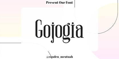 Gojogia Font Poster 1