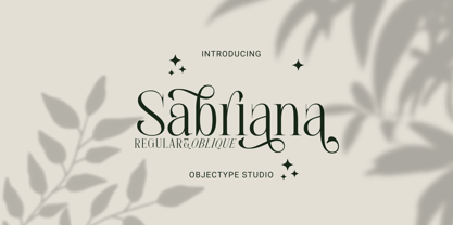 Sabriana Font Poster 1