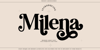 Milena Font Poster 1