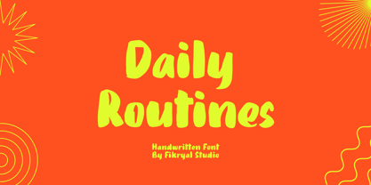 Daily Routines Font Poster 1