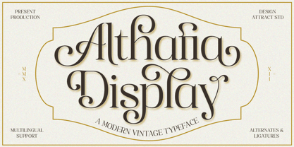 Althafia Display Font Poster 1