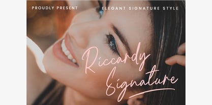 Riccardy Signature Font Font Poster 2