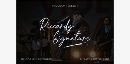 Riccardy Signature Font Font Poster 1