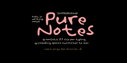 Purenotes Font Poster 1
