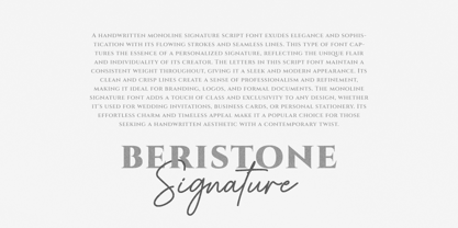 Beristone Font Poster 2