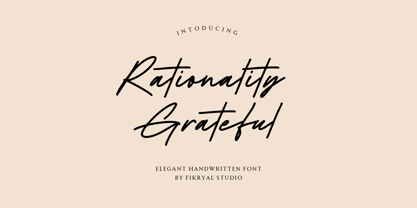 Rationality Grateful Font Poster 1