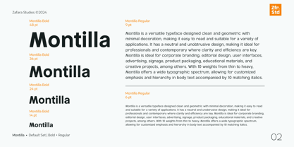 Montilla Extended Font Poster 2