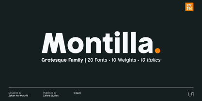 Montilla Extended Font Poster 1