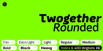 Twogether Rounded Font Poster 2